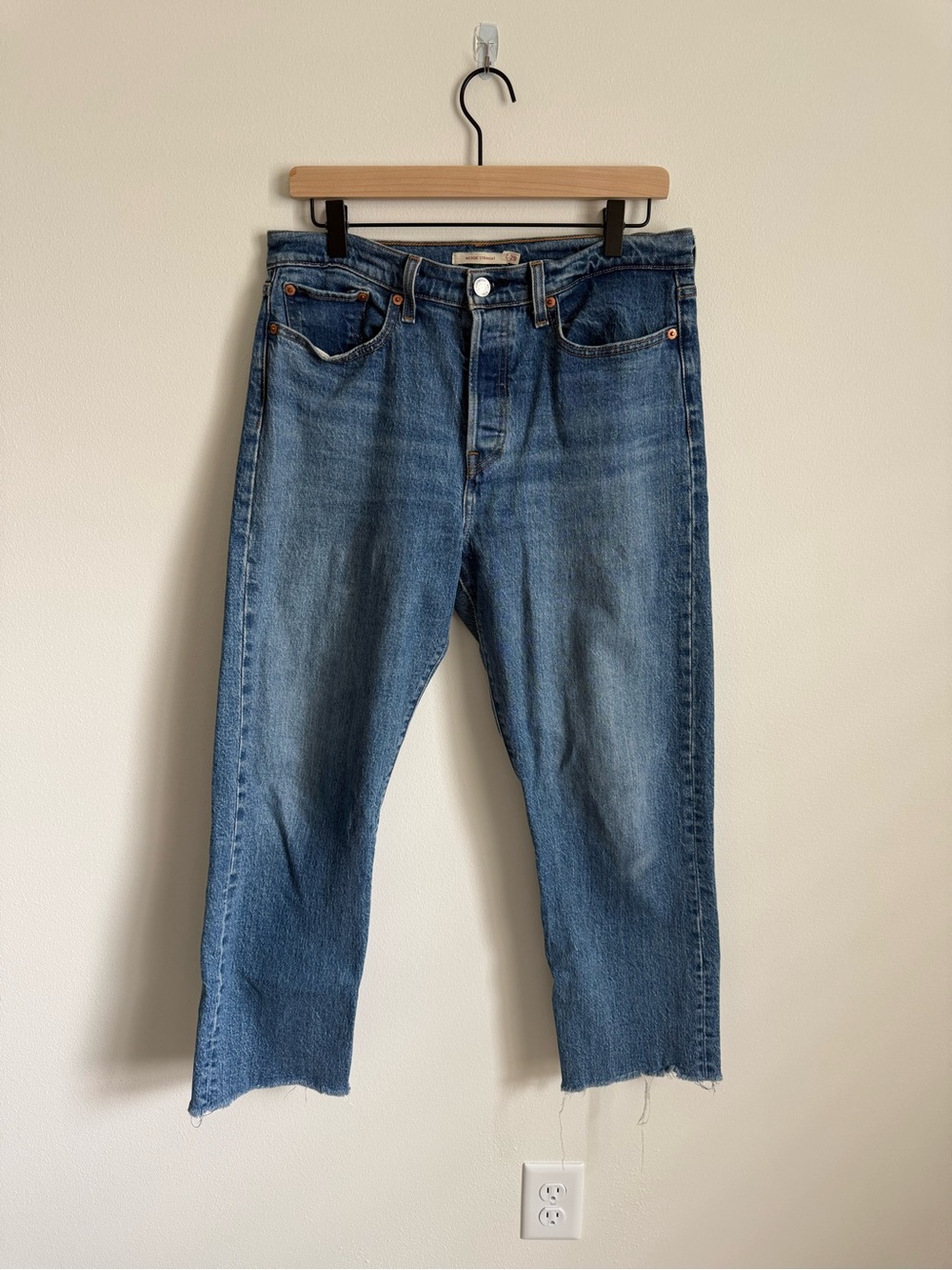 Levi's Medium Blue wedgie straight jeans